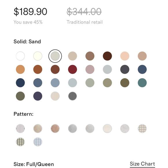 Quince European Linen Duvet Cover Set Sand Beige Size Queen/Full - Picture 7 of 9